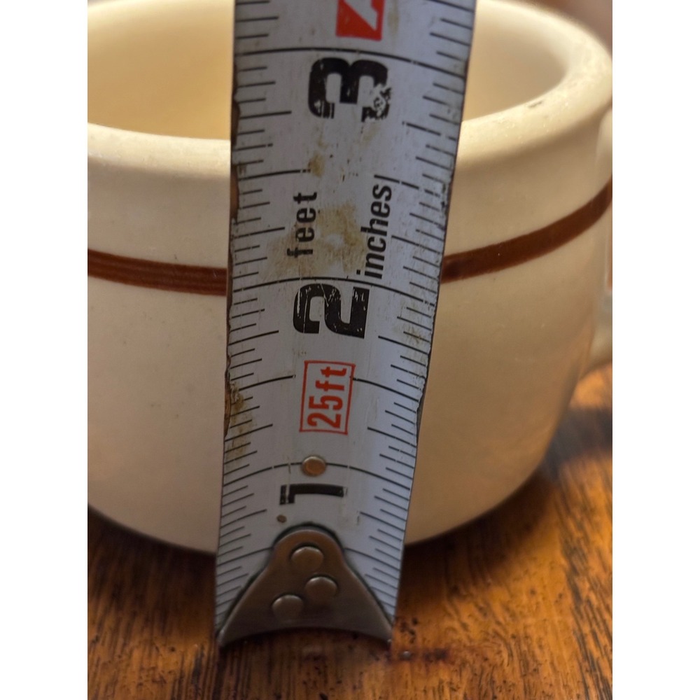 Vintage Sterling Vitrified China Desert Tan Coffee Cup Brown Band Diner Mug USA - Picture 8 of 8